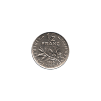 Preview ½ Franc, 1968 reverse