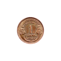 Preview 1 Franc, 1941 reverse