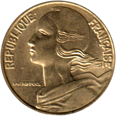 5 centimes, 1992 Obverse