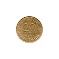 Preview 20 centimes, 1968 reverse