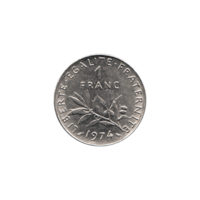 Preview 1 Franc, 1974 reverse