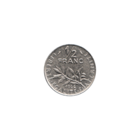 Preview ½ Franc, 1966 reverse