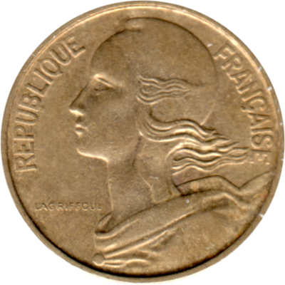 10 centimes, 1970 Obverse