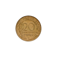 Preview 20 centimes, 1969 reverse