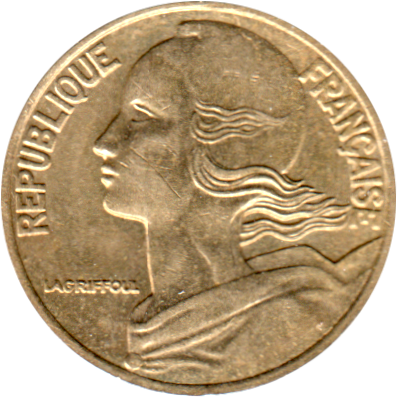 5 centimes, 1995 Obverse