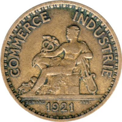 1 Franc, 1921 Obverse