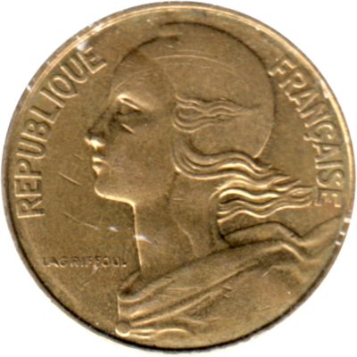 10 centimes, 1988 Obverse