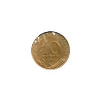 Preview 10 centimes, 1988 reverse