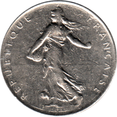 1 Franc, 1973 Obverse