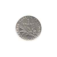Preview 1 Franc, 1973 reverse