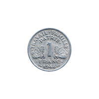 Preview 1 Franc, 1944 reverse