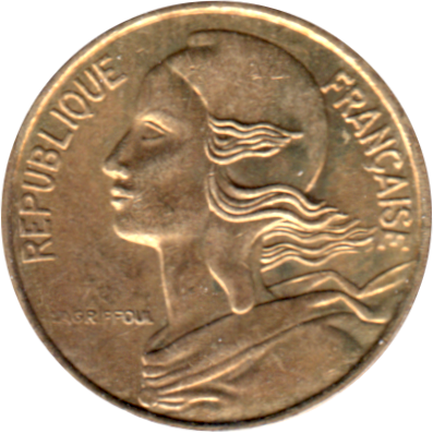 5 centimes, 1986 Obverse