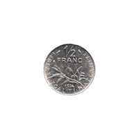 Preview ½ Franc, 1974 reverse