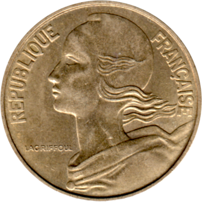 20 centimes, 1970 Obverse