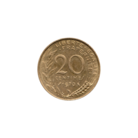 Preview 20 centimes, 1970 reverse