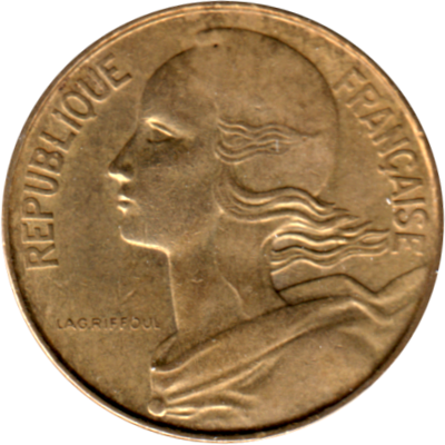 10 centimes, 1965 Obverse