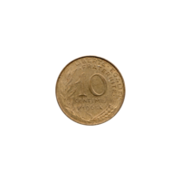 Preview 10 centimes, 1965 reverse