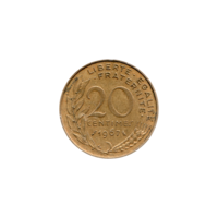 Preview 20 centimes, 1967 reverse