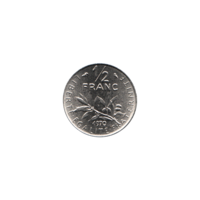 Preview ½ Franc, 1970 reverse