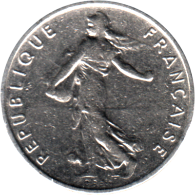 ½ Franc, 1965 Obverse