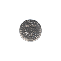 Preview ½ Franc, 1965 reverse