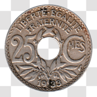 Preview 25 centimes, 1933 reverse