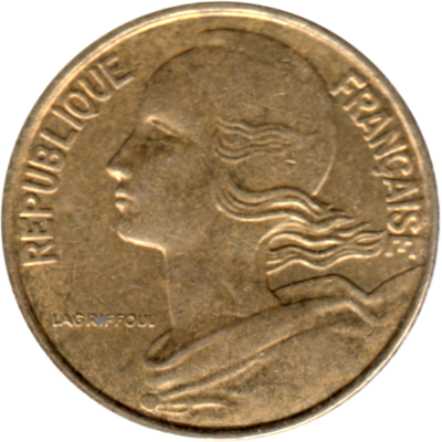 10 centimes, 1991 Obverse