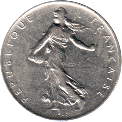 1 Franc, 1966 Obverse