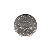 Preview 1 Franc, 1966 reverse