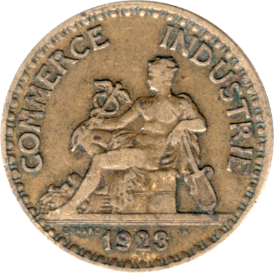 2 Francs, 1923 Obverse