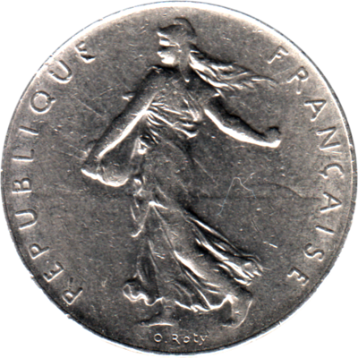 1 Franc, 1976 Obverse