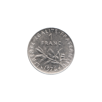 Preview 1 Franc, 1976 reverse