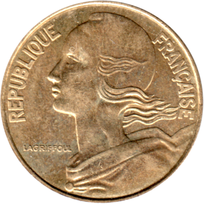 20 centimes, 1989 Obverse