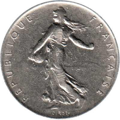 1 Franc, 1961 Obverse