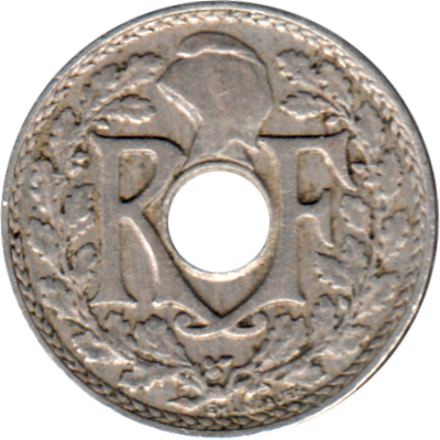 5 centimes, 1924 Obverse