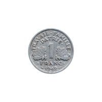 Preview 1 Franc, 1942 reverse