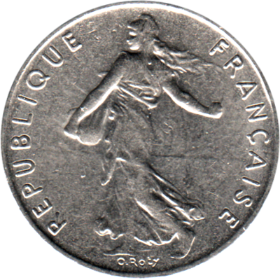 ½ Franc, 1978 Obverse