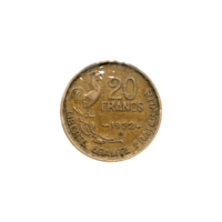 Preview 20 Francs, 1952 reverse