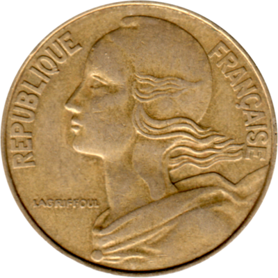 20 centimes, 1974 Obverse