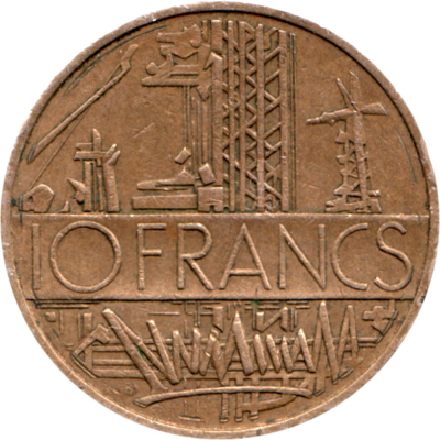 10 Francs, 1979 Reverse