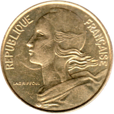 10 centimes, 1987 Obverse