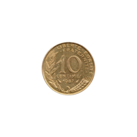 Preview 10 centimes, 1987 reverse