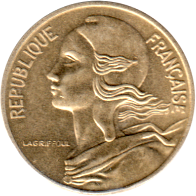 5 centimes, 1978 Obverse