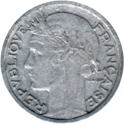 50 centimes, 1947 Obverse