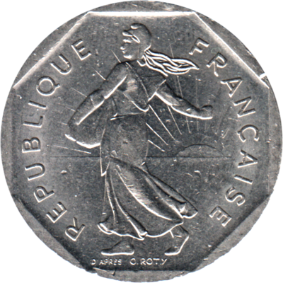 2 Francs, 1980 Obverse