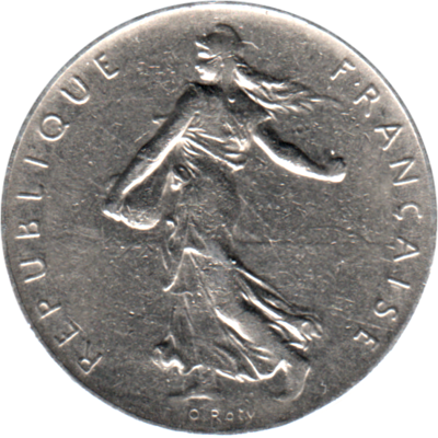 1 Franc, 1965 Obverse