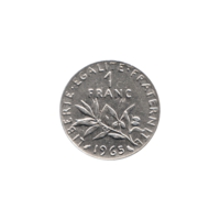 Preview 1 Franc, 1965 reverse