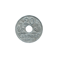 Preview 20 centimes, 1943 reverse