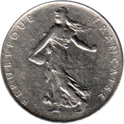 1 Franc, 1969 Obverse