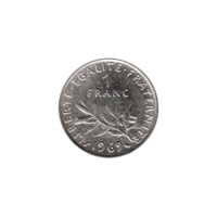 Preview 1 Franc, 1969 reverse